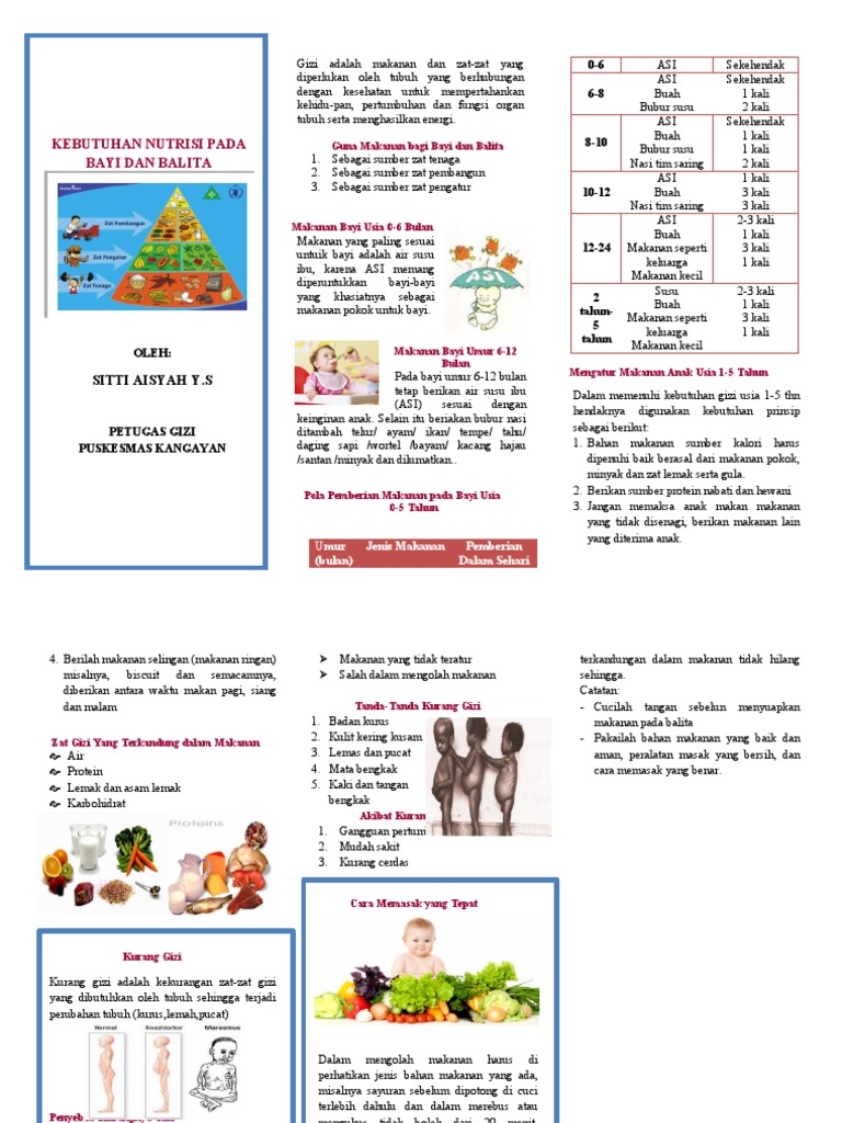 Leaflet Gizi Balita Pdf