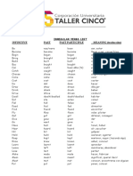 Irregular Verbs List Infinitive Past Past Participle MEANING (Traducción)