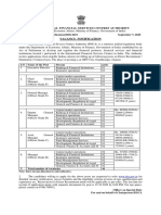 Vacancy Notification For Various Posts of IFSCA