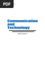 UNIT II Lesson 2 (Communication and Technology)