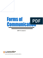 UNIT II Lesson 1 (Forms of Communication)