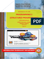 Programming 2 (Structured Programming) : Worktext in ITC 106