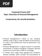 Overview of Financial Management