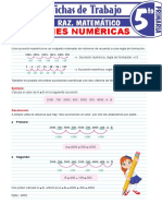 Ejercicios de Sucesiones Numéricas Para Quinto Grado de Primaria