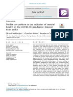 Media Use Pattern As An Indicator of Mental Health in The COVID19 Pandemic Dataset From IndiaData in Brief