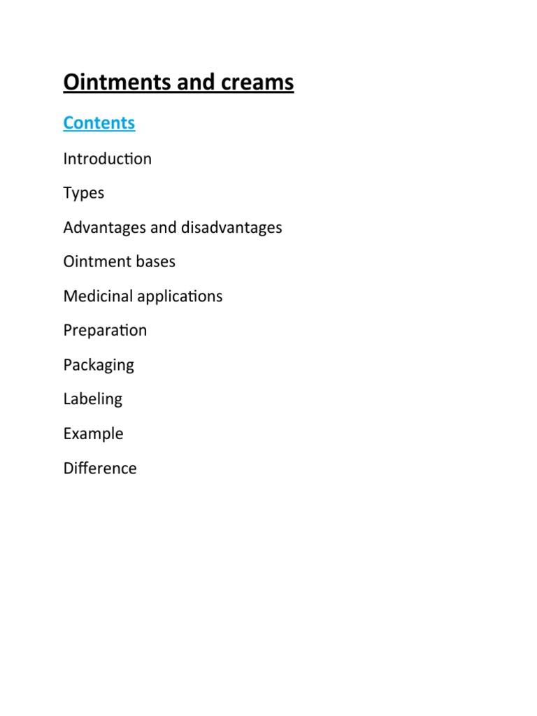 1) Ointments and Creams .Dispensing PDF Topical Medication Polyethylene Glycol