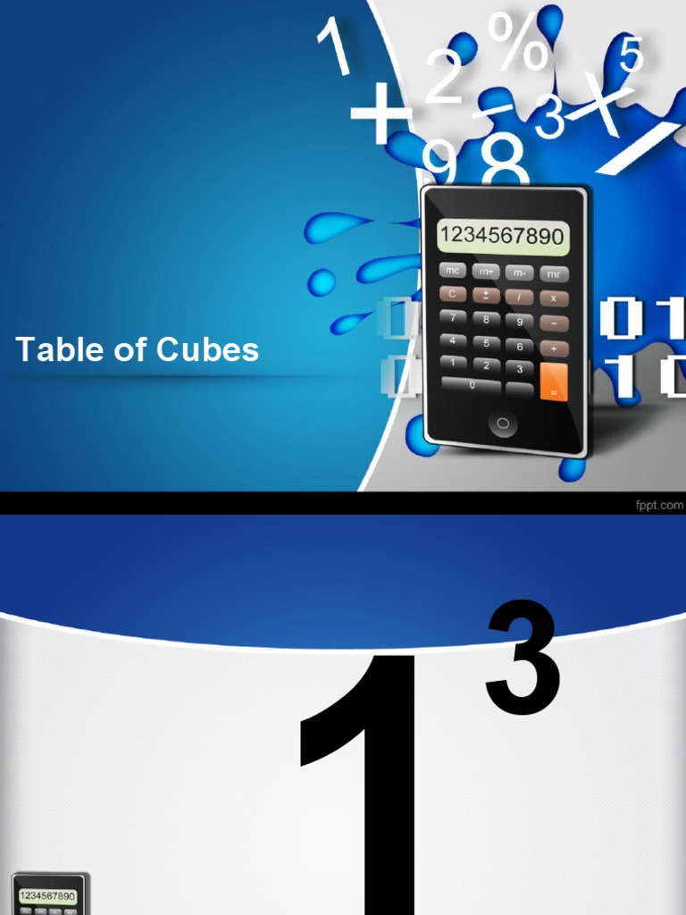 Table of Cubes PDF