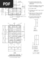 Four Pile Footing: Elevation