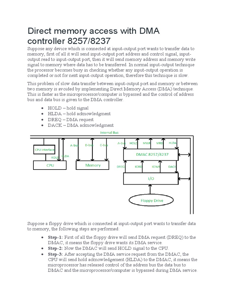 8257/8237 DMA Controller Overview | PDF | Input/Output | Central ...