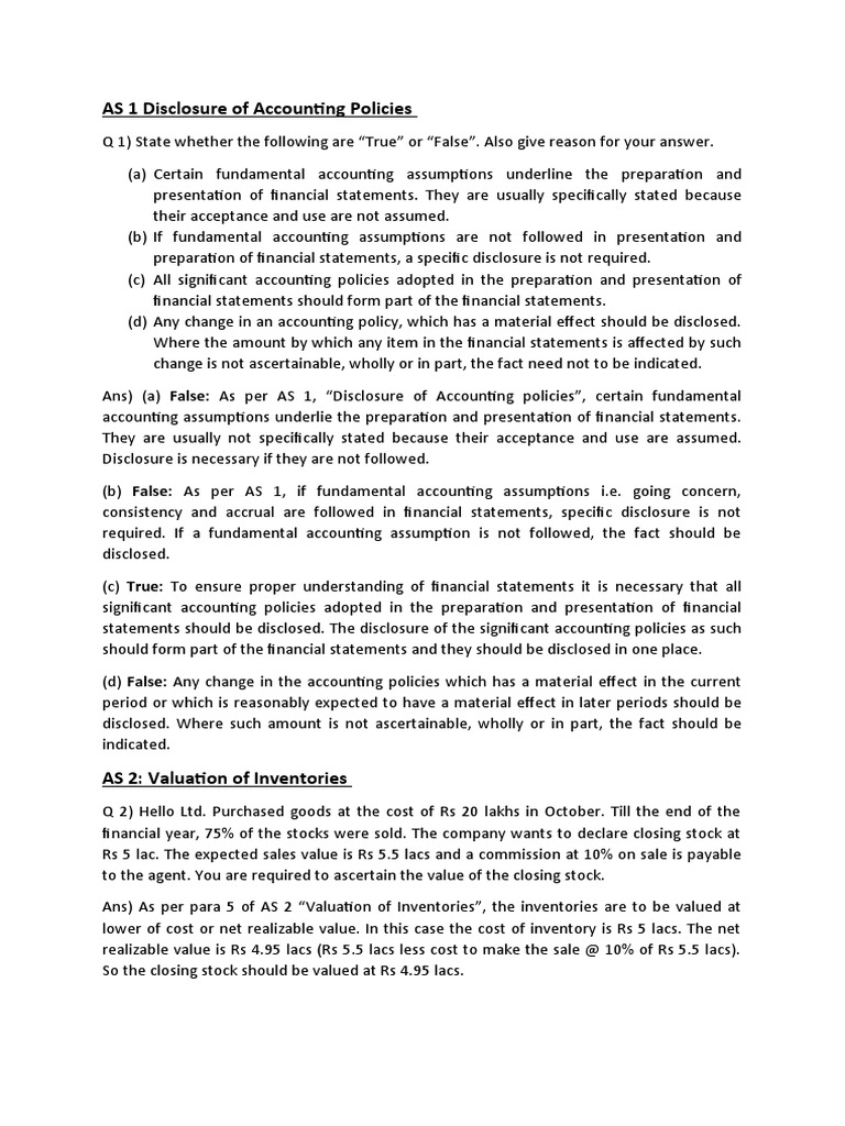 Accounting Policies and Assumptions | PDF | Depreciation | Financial ...
