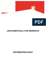 Job Essentials for Migrants - Information Pack