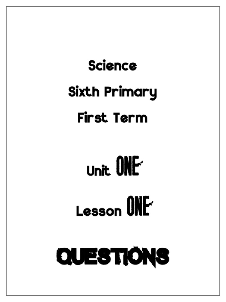 6th Primary First Term PDF
