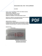 Informe Psicologico Del Test Inteligencia Multiple