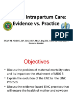 Essential Intrapartum Care - Evidence vs. Practice
