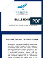 BA LLB Hons - GD Goenka University