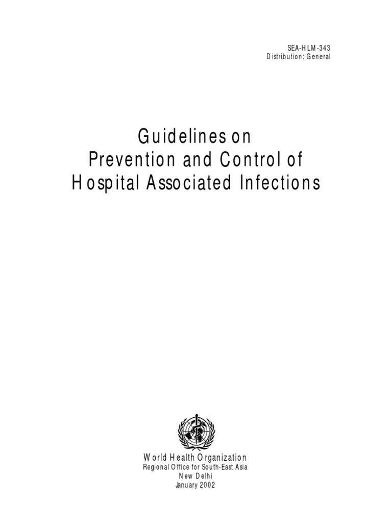 WHO Guidelines IPC Hospital PDF Sterilization (Microbiology