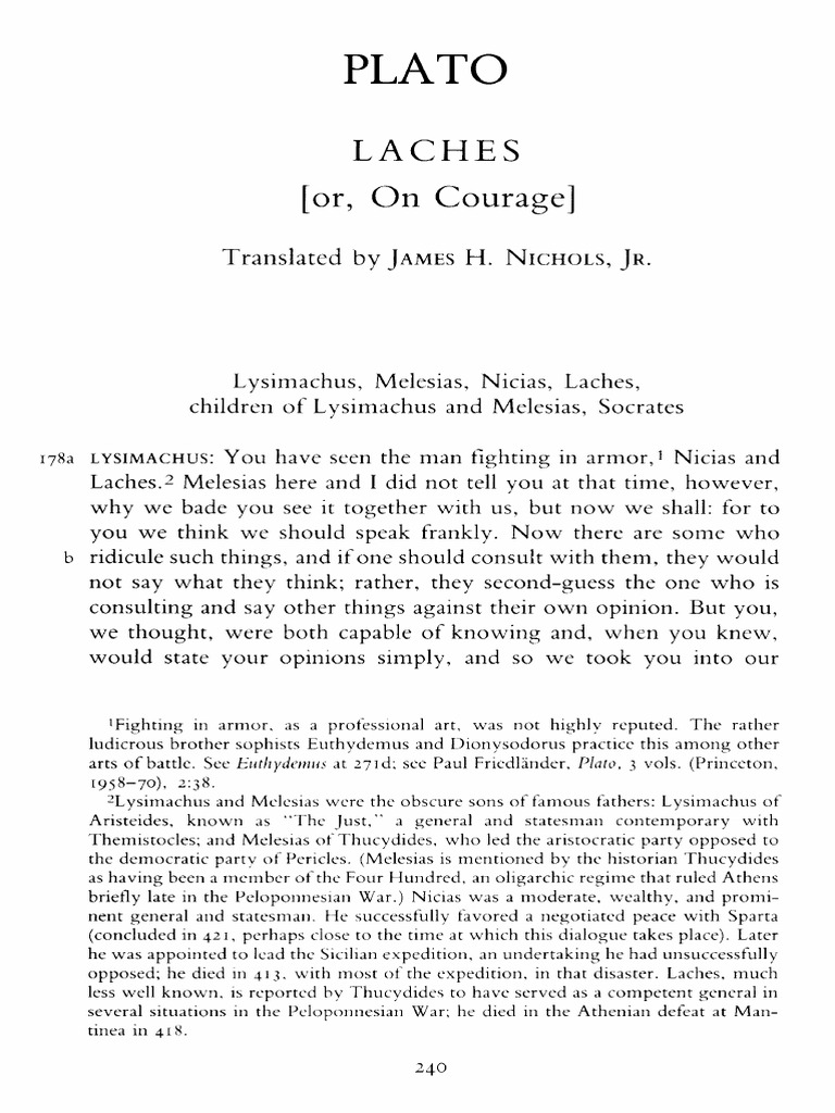 Plato Laches (Nichols Ocr) PDF