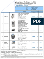 Quotation Sheet: Zhengzhou Azeus Machinery Co., LTD