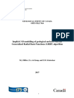 Implicit 3-D Modelling of Geological Surfaces With The Generalized Radial Basis Functions (GRBF) Algorithm