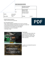 Engine Breakdown Report: Costumer Name & Address: Instruction To Tecnician