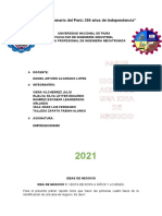Fases DE Identific Acion de Una Idea DE Negocio: "Año Del Bicentenario Del Perú: 200 Años de Independencia"