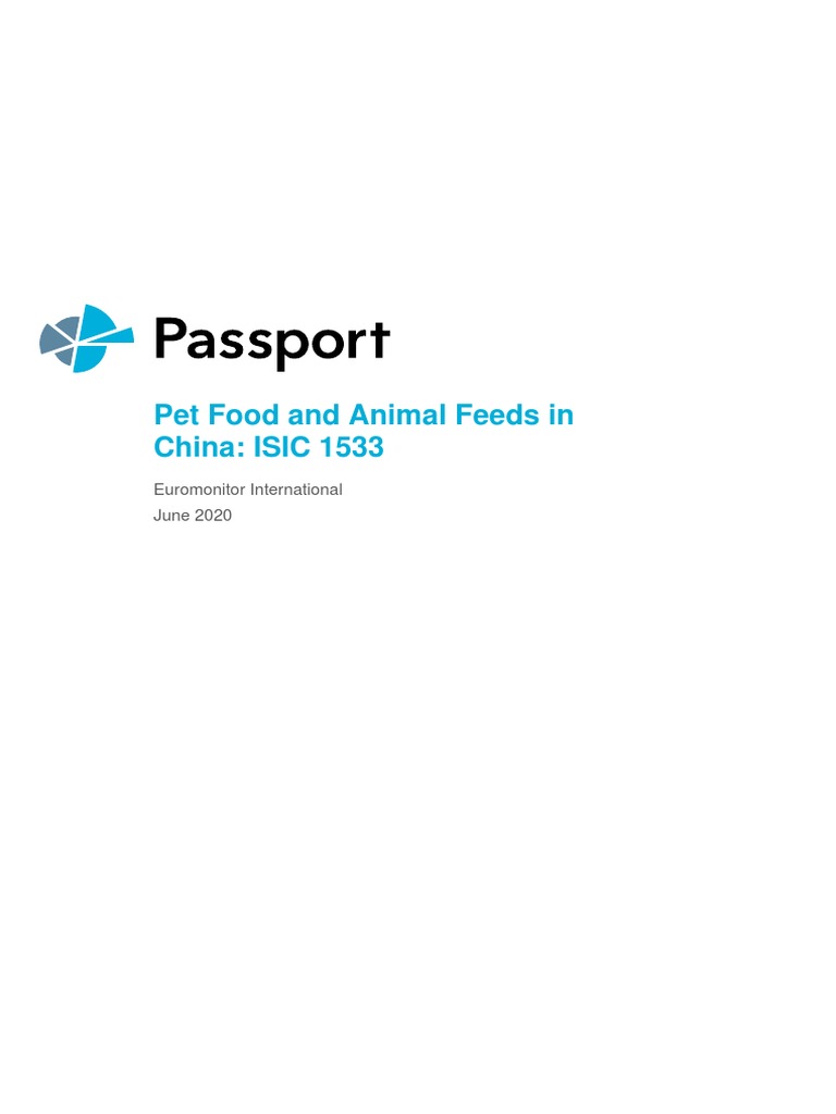 Pet Food and Animal Feeds in China ISIC 1533 PDF Economies Business