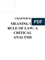 Meaning of Rule of Law: A Critical Analysis