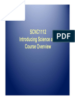 SCNC1112 Introducing Science and Course Overview
