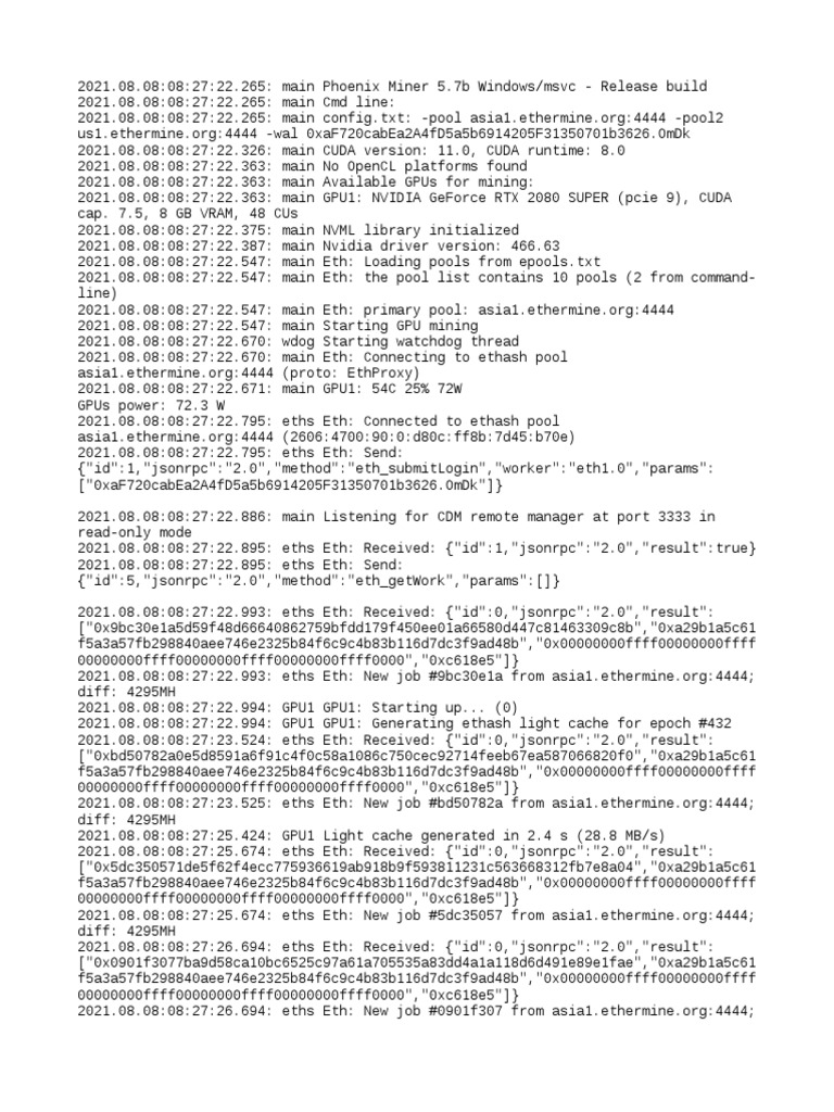 Log20210808 082722 | PDF | Graphics Processing Unit | Computer Science