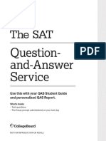 Question-and-Answer Service: Use This With Your QAS Student Guide and Personalized QAS Report