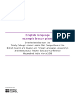 English Language Example Lesson Plans British