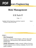 SE - Unit-5 - Risk Management