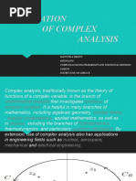 Application of Complex Analysis