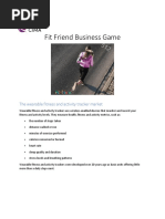 Fit Friend Business Game: The Wearable Fitness and Activity Tracker Market