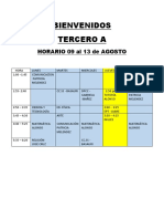 HORARIO - BIENVENIDOS