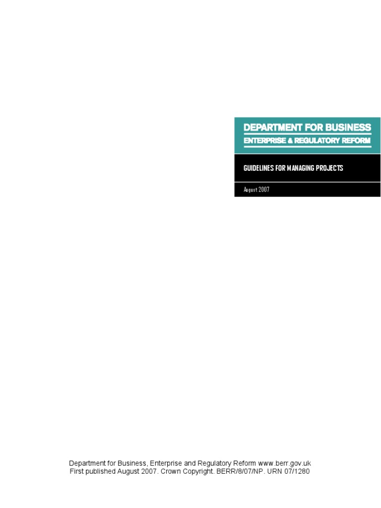 Guidelines For Managing Projects | PDF | Project Management | Goal
