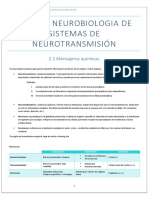 Tema 2. Neurobiología de Sistemas de Neurotransmision