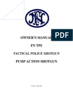 Owner's Manual FN TPS Tactical Police Shotgun Pump Action Shotgun (2004)