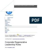 Corporate Regenerative Leadership Roles: Create Account Log in