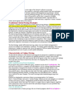 Traditional Global Pricing Strategies: The Cannibalization Dilemma