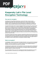 Kaspersky Lab 'S File Level Encryption Technology: The Case For Encryption