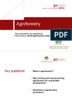 Agroforestry: This Presentation Was Supported by Patrick Worms, World Agroforestry Centre (WAC)