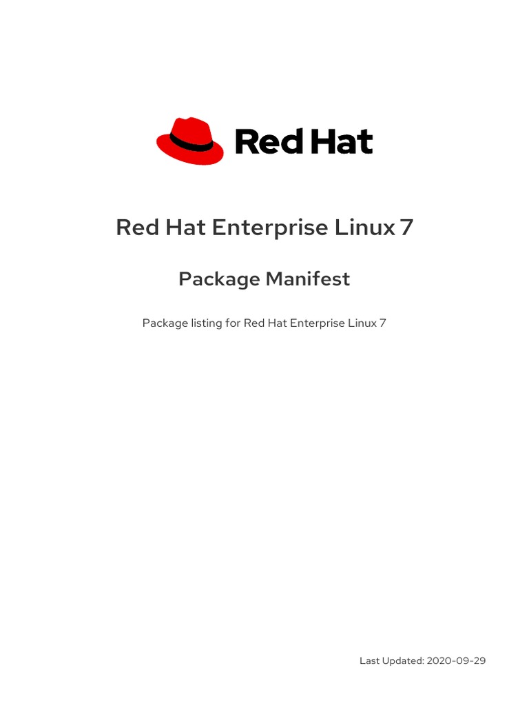 Red Hat Enterprise Linux 7 Package Manifest en US | PDF | Intellectual ...