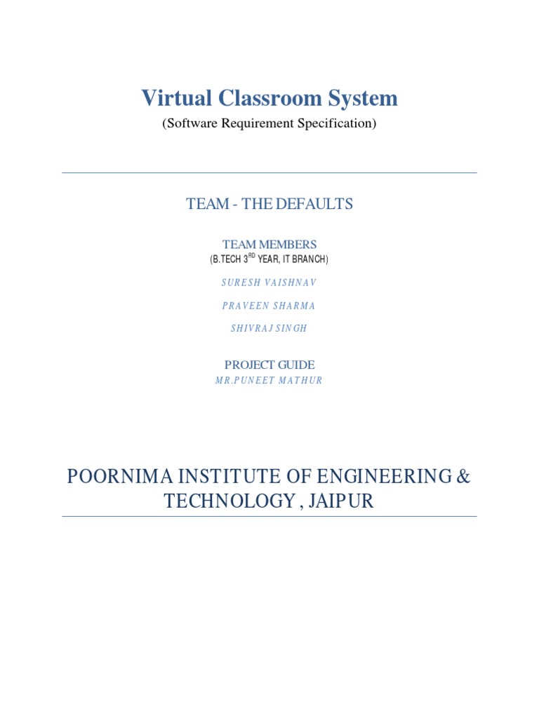Virtual Classroom System (SRS) | PDF | Hypertext Transfer Protocol ...