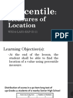 Percentile:: Measures of Location