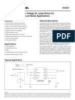 HV857 High Voltage EL Lamp Driver For Low Noise Applications