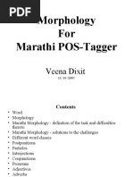 Morphology For Marathi POS-Tagger: Veena Dixit