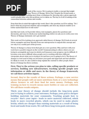 Theory of Change