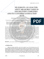 SWIGGY AND ZOMATO AN ANALYSIS OF COVID SAFETY MEASURES TAKEN IN ONLINE FOOD DELIVERY COMPANIES AND ITS CUSTOMER SATISFACTION RATE Ijariie13082