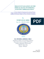 Performance Evaluation of The Commercial Bank of Ethiopia